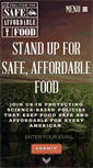 Mobile Screenshot of coalitionforsafeaffordablefood.org