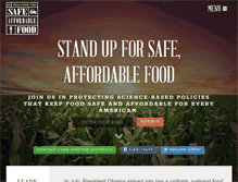 Tablet Screenshot of coalitionforsafeaffordablefood.org